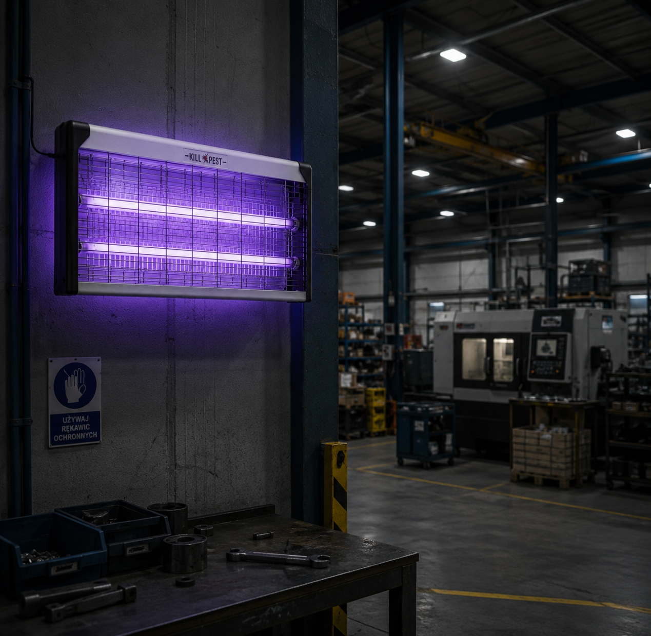 ByeBugs - Ścienna lampa owadobójcza LED do zastosowań komercyjnych