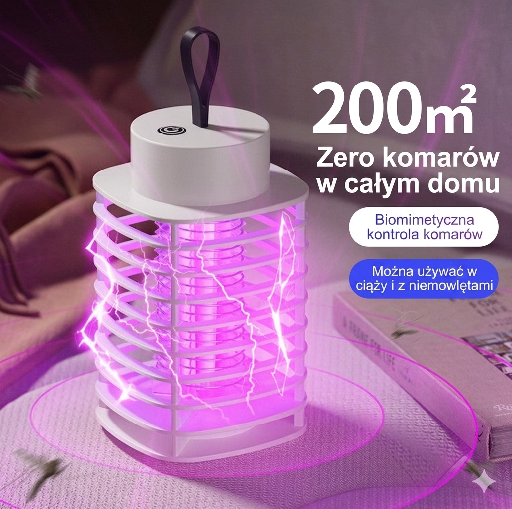 ByeBugs - Elektryczna lampa na komary USB z akumulatorem