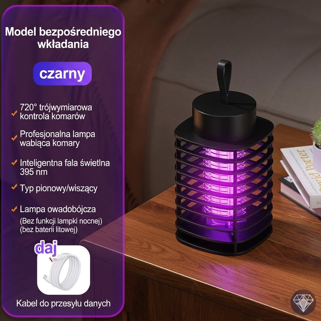 ByeBugs - Elektryczna lampa na komary USB z akumulatorem