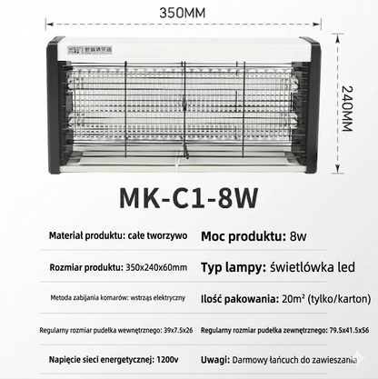 ByeBugs - Ścienna lampa owadobójcza LED do zastosowań komercyjnych